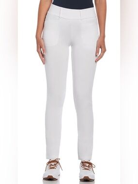 NWT Callaway Truescultp pull on golf tech White Women's Skinny pant size L